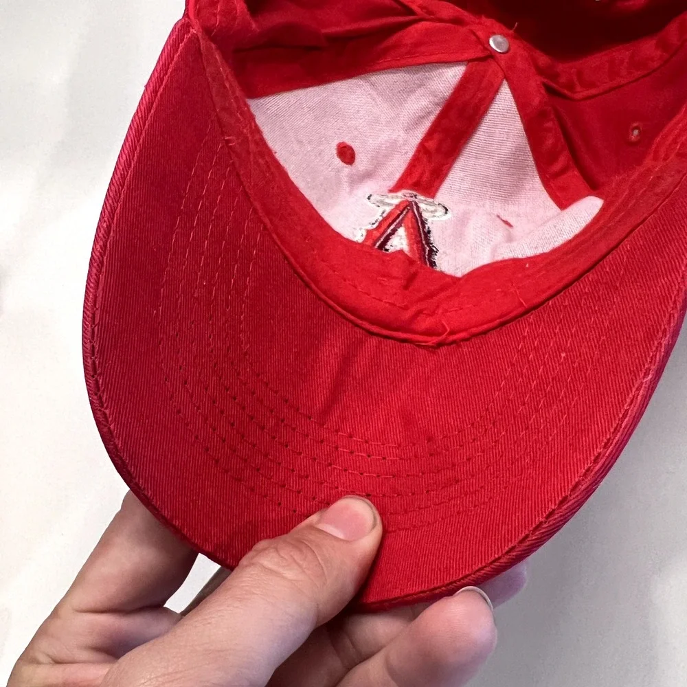 Los Angeles Angels Hat Cap Red Strap Cack‎ MLB Baseball Baseball